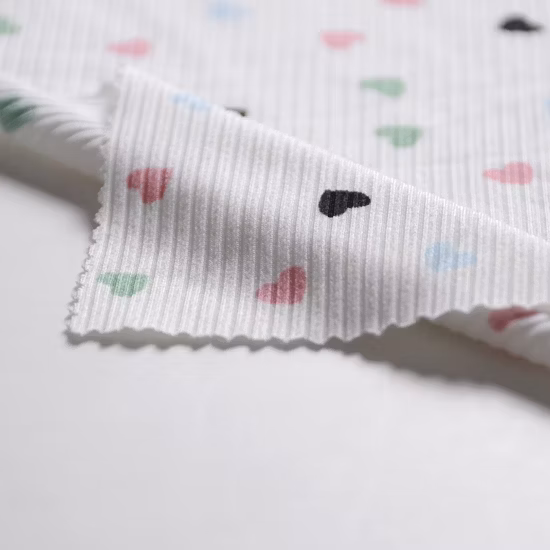 Tejido de punto elástico estampado 95% poliéster, 5% spandex